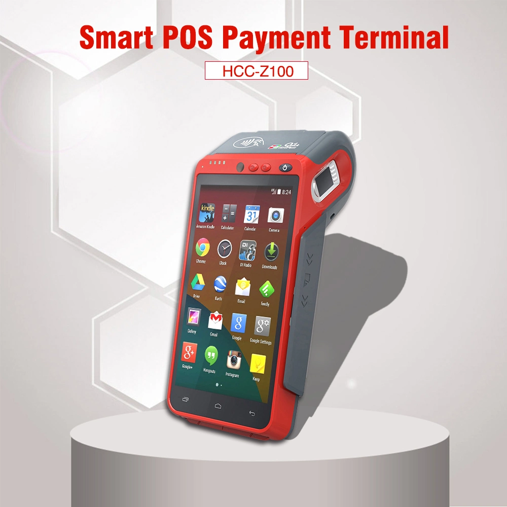 High Quality Android Smart POS Portable Electronic Bill Payment Machine with Barcode Scanner Hcc-Z100