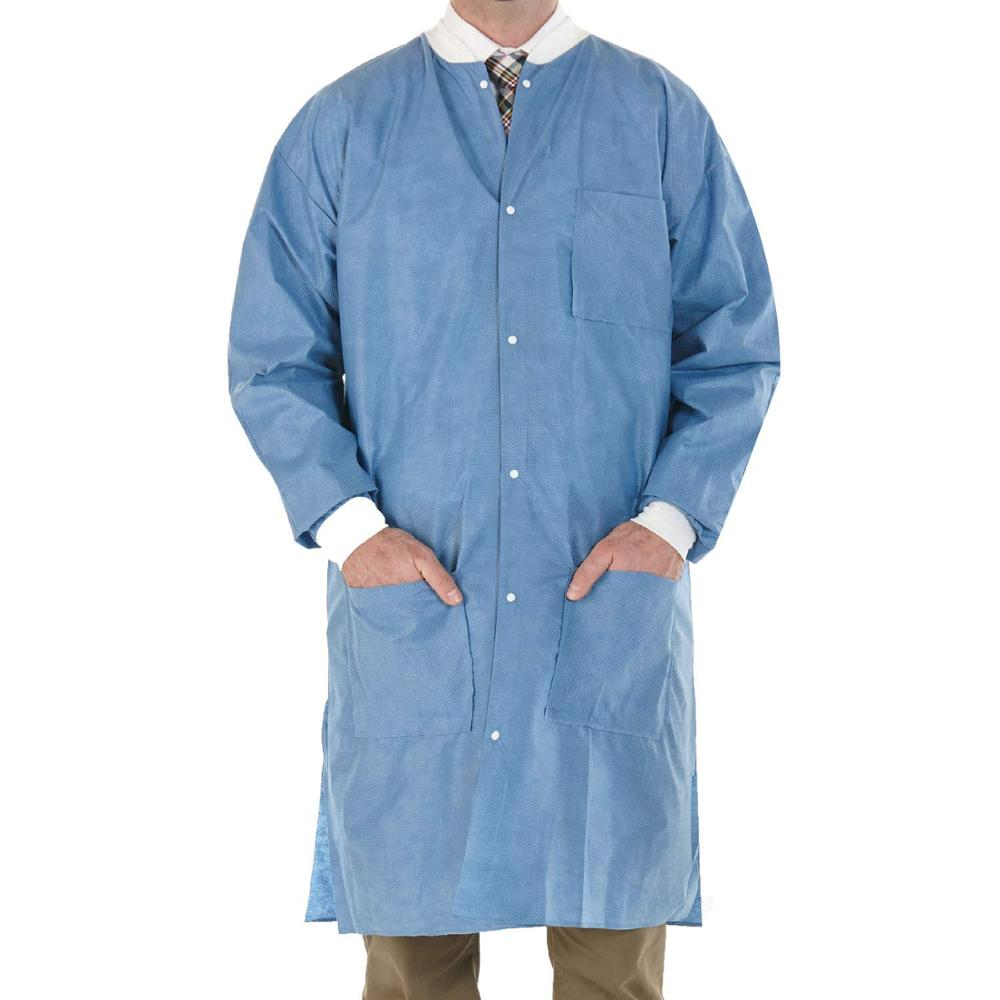 Factory Direct Price Disposable Nonwoven Lab Coat for Doctor One Time Use Lab Coats