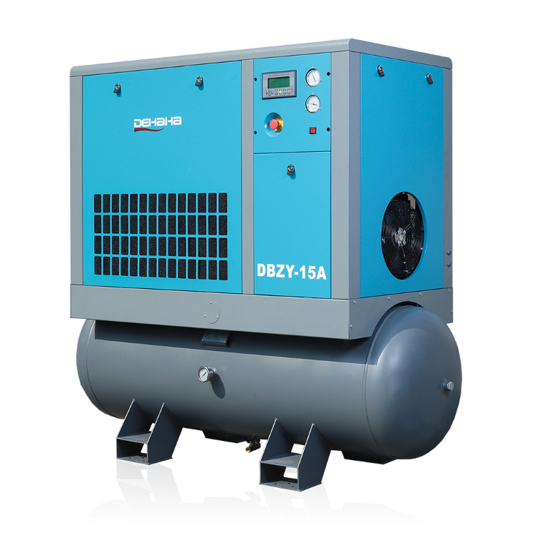 7~16bar 15HP Combined Direct Driven Screw Air Compressor with Air Tank and Air Dryer