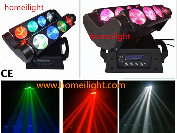 LED Moving Head Light, Spider Light with 8 PCS Lamps