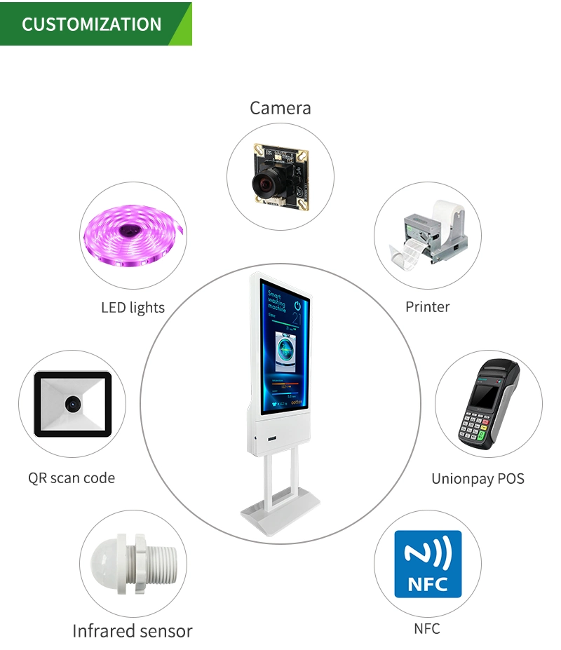 POS System Thermal Printer Fast Food Self Service Ordering Kiosk Machine for Retail Restaurant