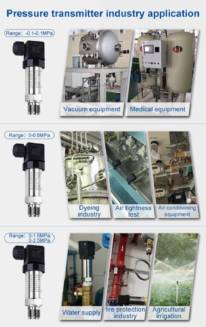 Transmitter Pressure Water Level Pressure Sensor 4 20mA Output Water Pressure Sensor