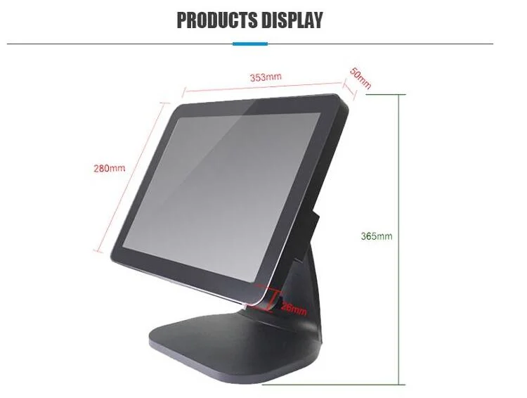 China POS Manufacturer 15 POS Machine with VFD Customer Display