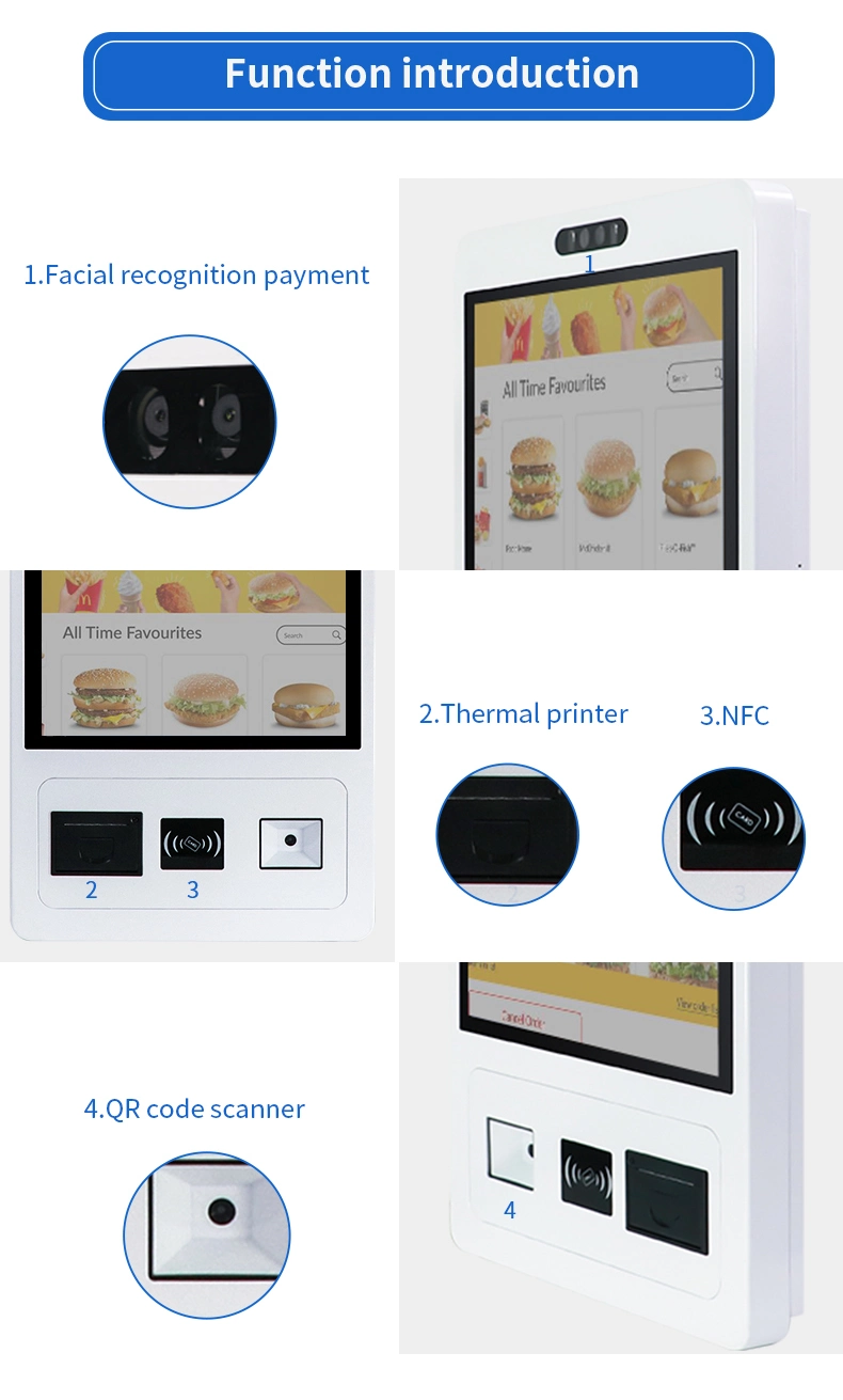 32 Inch Floor Stand Self Service Cinema Ticket Vending Machine Payment Credit Card Ordering Kiosk