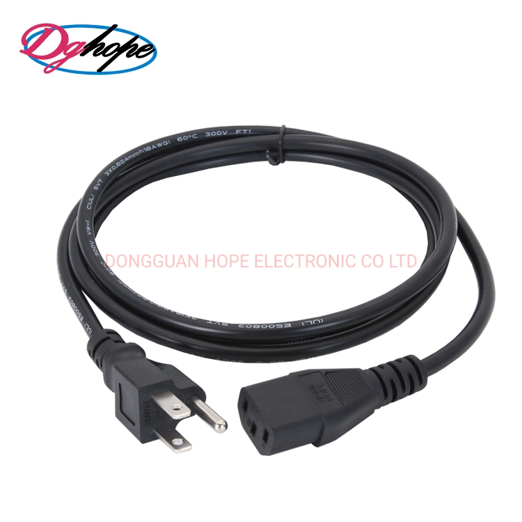 OEM UL Certification 3pin Power Cord Dghope AC Power Cable Computer Power Cord