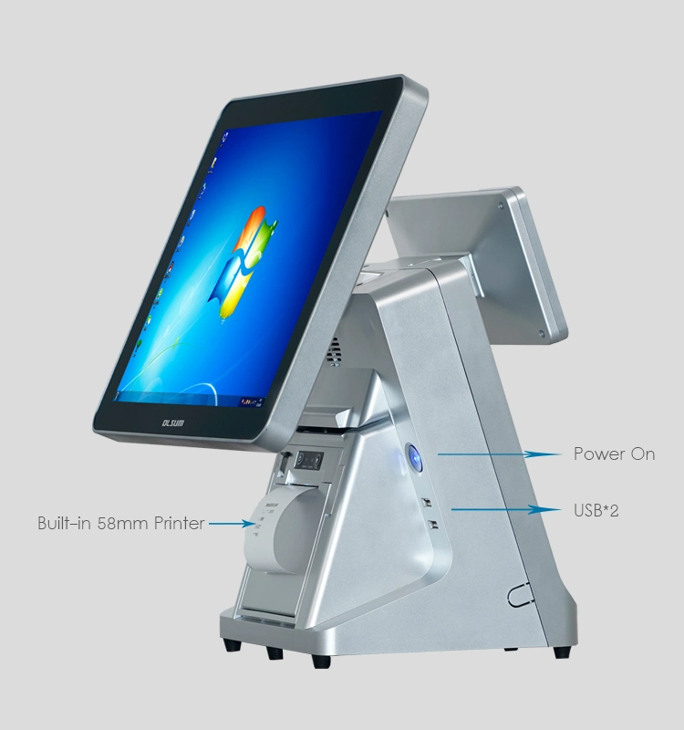 15 Inch Single Screen Android Touch POS Machine System with Printer