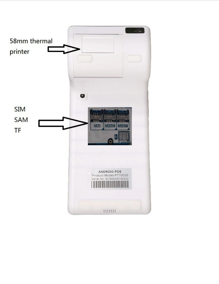 2D Barcode Scanner Bluetooth All in One POS System for Restaurant Payment POS Termianl PT7003