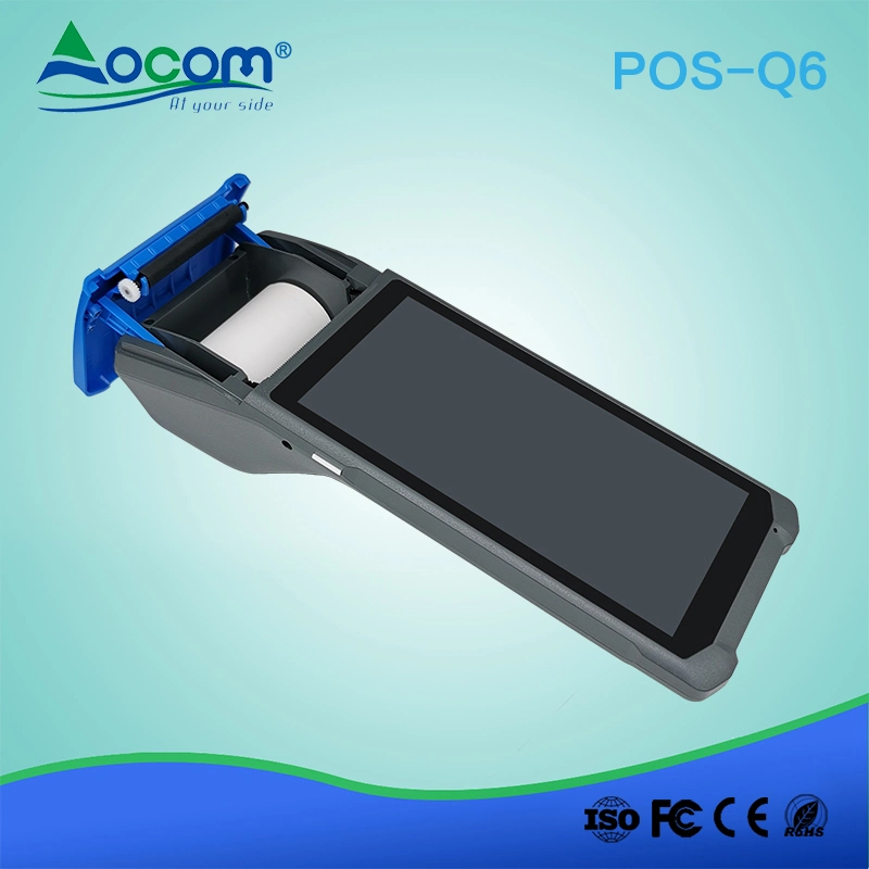 5000mAh Bluetooth 4G WiFi Cashless Handheld POS System Mini Handheld Smart POS Android Terminal