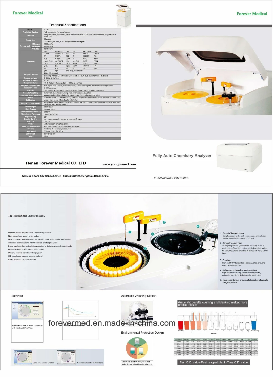 Automatic Biochemistry Analyzer, Clinical Chemistry Analyzer, Community/Hospital/ Animal Blood Analyzer