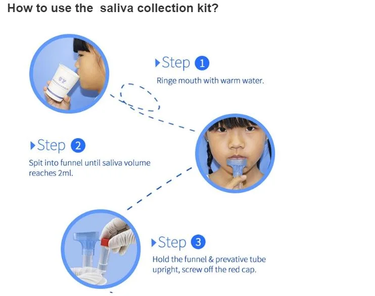 Factory Price Sterile Lab DNA Test Saliva Collection Test Kits Rapid Test Kit Saliva