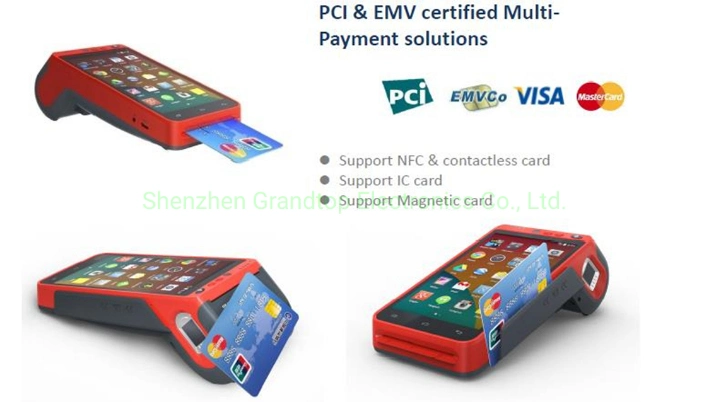 Touch Screen Payment Terminal All in One Handheld Mobile Android POS with Printer