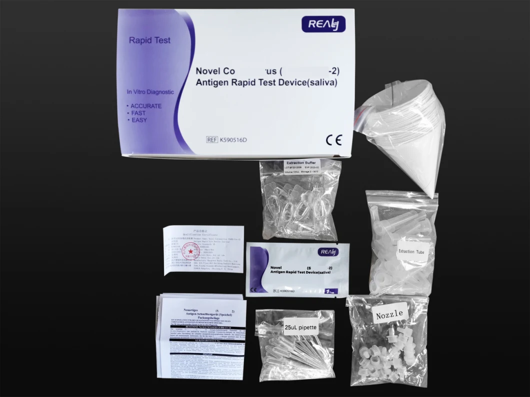 Latest Style Antigen Saliva Test Kit Home Use Single Pack CE TUV Approved