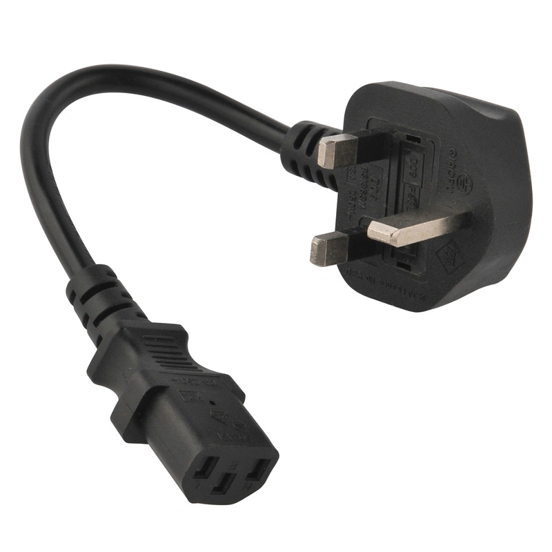 UK 3-Pin Power Cord with C13 Connector Computer Power Supply