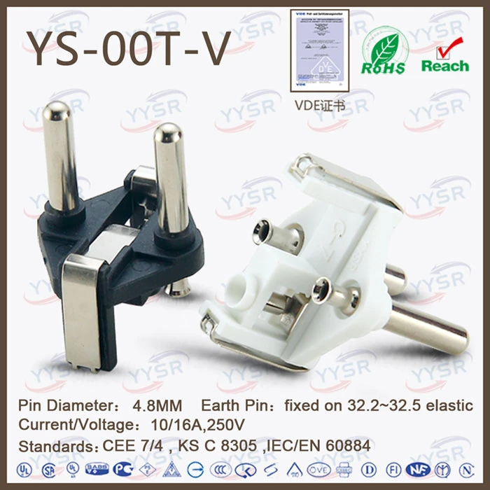 European Power Cord 2 Pin VDE Plug