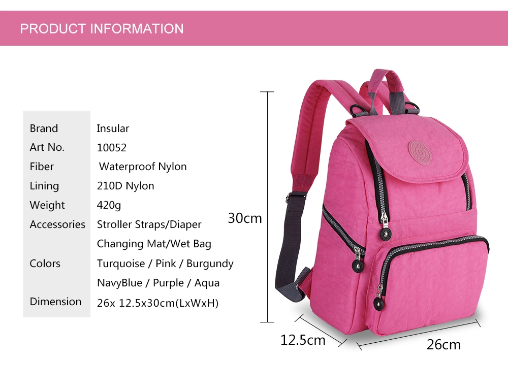 Wholesale Diaper Bag Multi-Function Waterproof Travel Backpack Nappy Bags for Baby Care, Large Capacity, Stylish and Durable