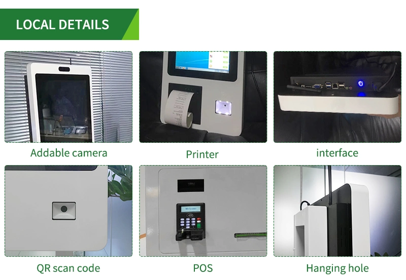 Self Service Ticket Vending Kiosk Payment Ordering Terminal with Printer POS System Scanner