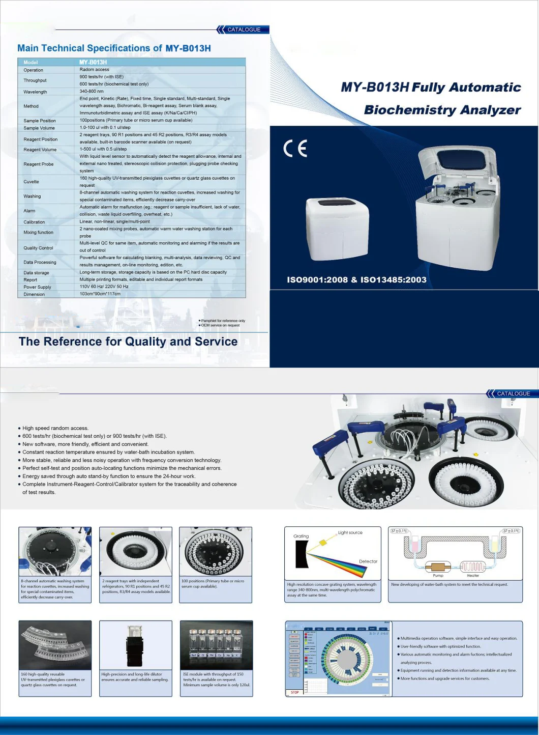 Lab Clinical Hospital Blood Test Chemistry Analyzer 600 Test Speed Fully Automatic Biochemistry Analyzer