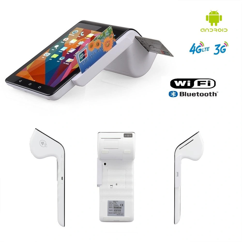 Android Restaurant Wireless Ordering Mobile POS EMV Smart Card Reader All in One Machine PT7003