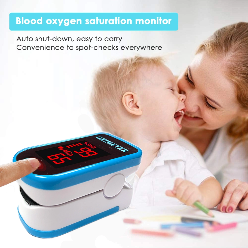 Low Price Pediatric Monitor Fingertip Pulse Sensor Blood Oxygen Saturation Meter with LED Display