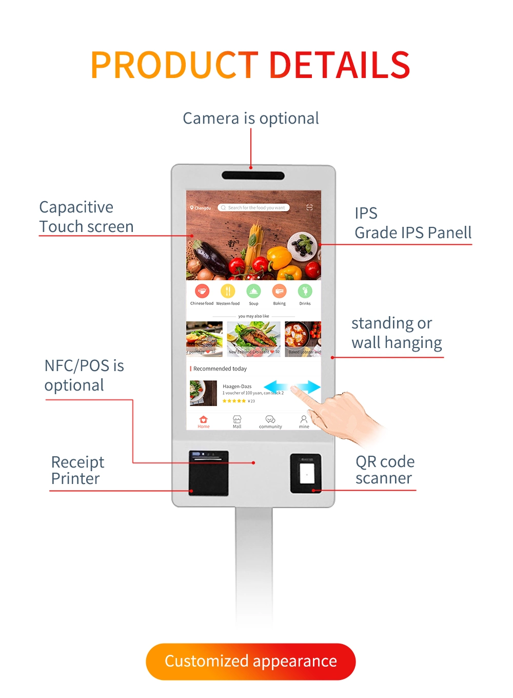 All-in-One Payment Kiosk Character and Customer Payment Kiosk with Card Dispenser Cinema Payment Kiosk