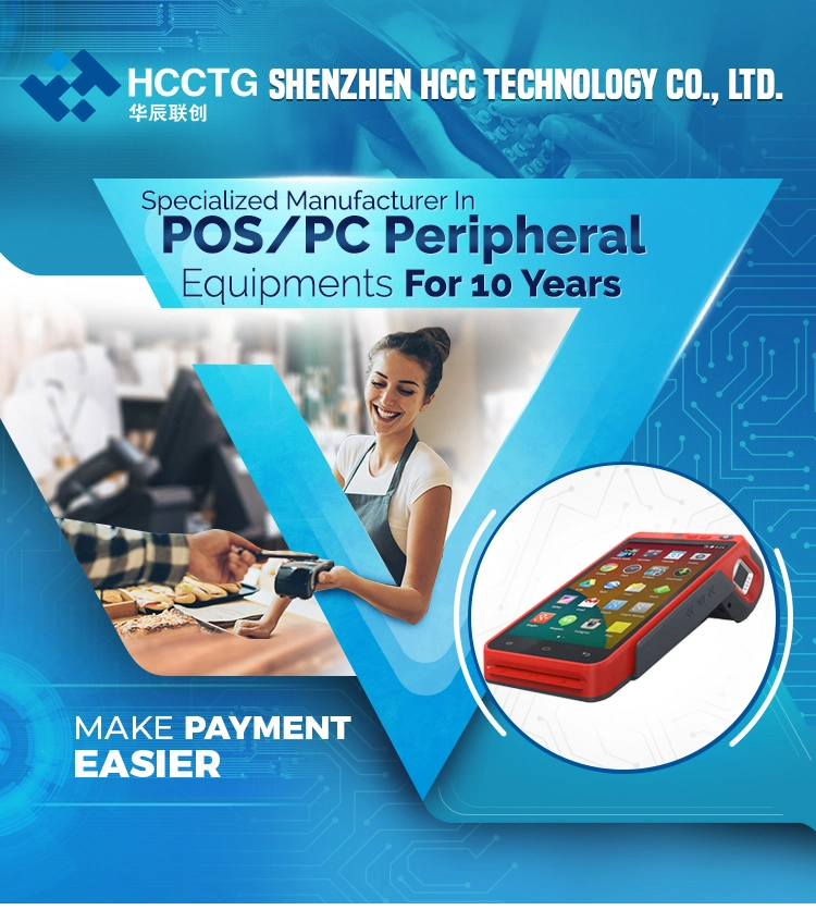 Smart POS Payment Terminal with Finger Print Module Payment System Android 7.0 Hcc-Z100c