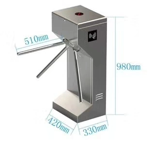 Double Way Swiping Card Entrance Passage Tripod Turnstile