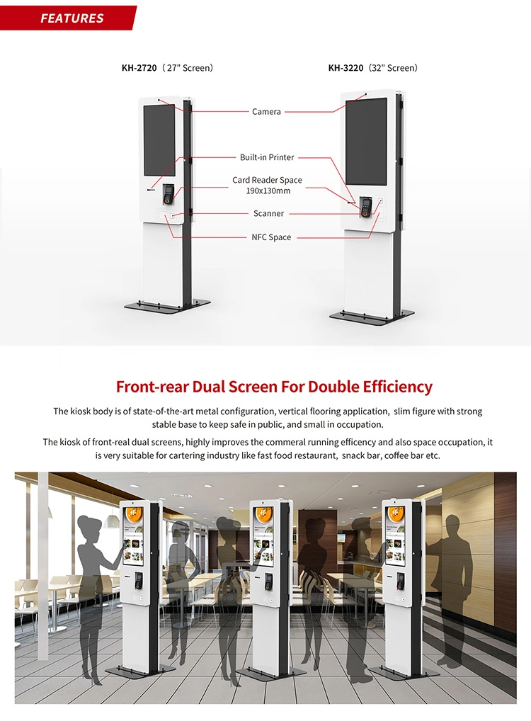 Indoor 27 Inch Wall Mounted Kiosk Payment Machine & Self-Service Kiosk UK #Self-Checkout Machine