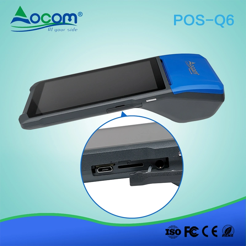 5000mAh Bluetooth 4G WiFi Cashless Handheld POS System Mini Handheld Smart POS Android Terminal