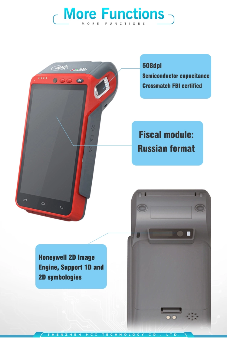 All in One Finger Print Scanner EMV PCI Android POS Terminal with Touch Screen (HCC-Z100)