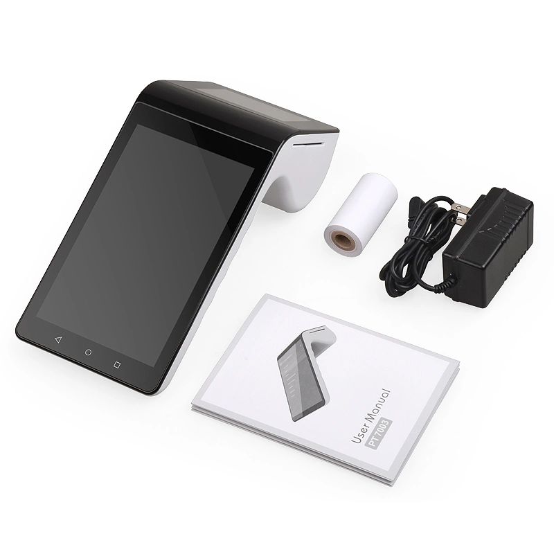 7-Inch Android 5.1 POS System and Bluetooth Thermal Printer All in NFC EMV POS Terminal Device with Barcode and Cash Register PT7003