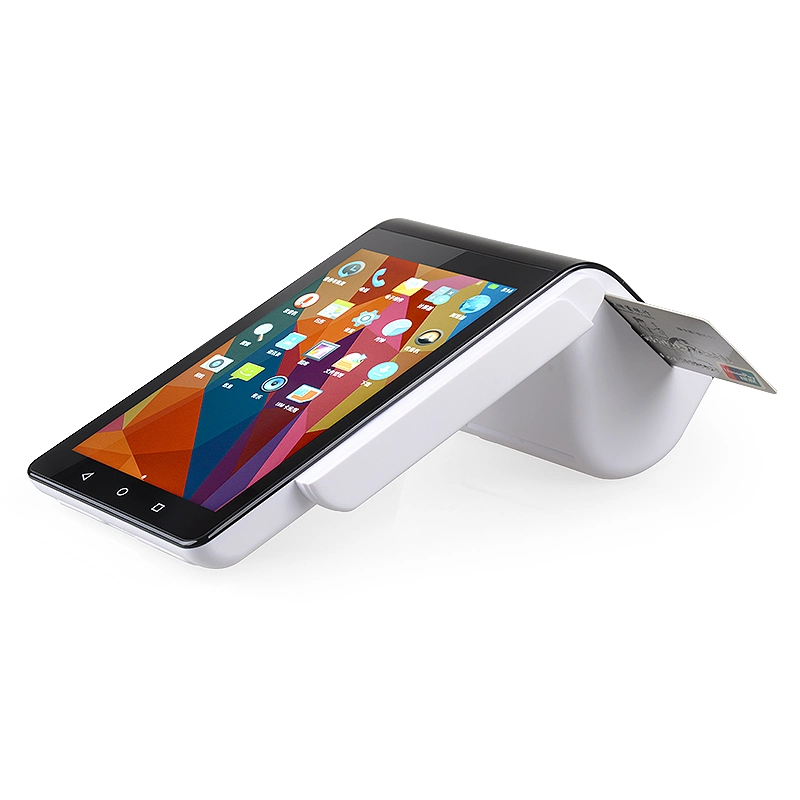 7-Inch Android 5.1 POS System and Bluetooth Thermal Printer All in NFC EMV POS Terminal Device with Barcode and Cash Register PT7003