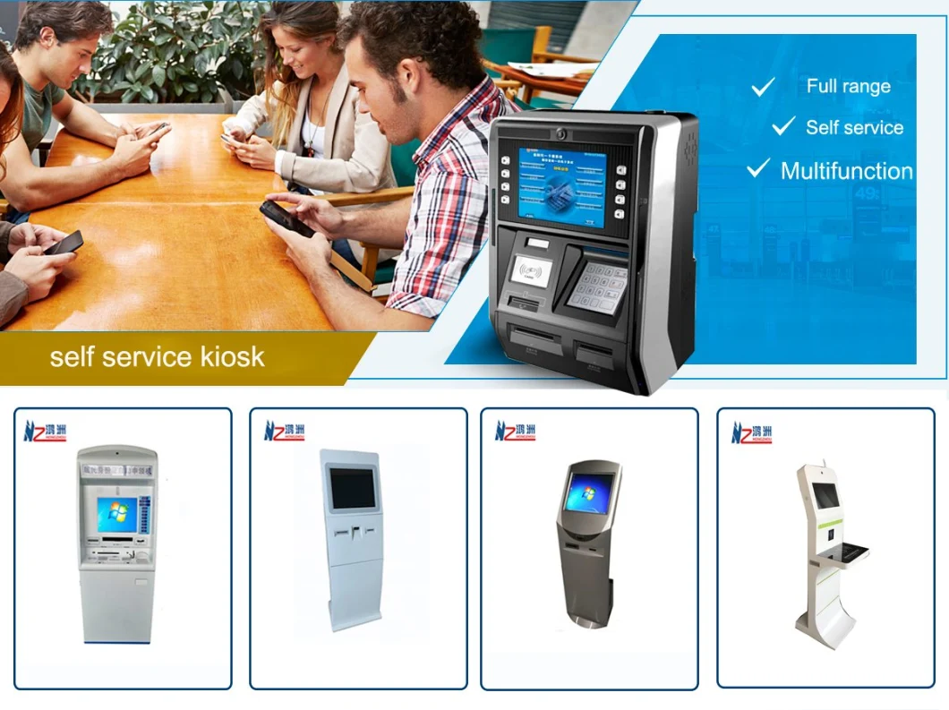 Dual Screen ATM Machine Self-Service Kiosk for Banking Bus