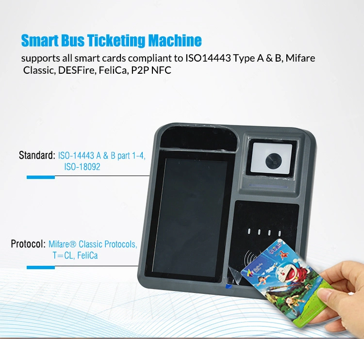 RFID Contactless NFC Android Payment Terminal Bus Ticket Validator P18-Q