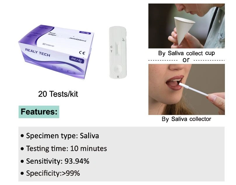 Latest Style Antigen Saliva Test Kit Home Use Single Pack CE TUV Approved