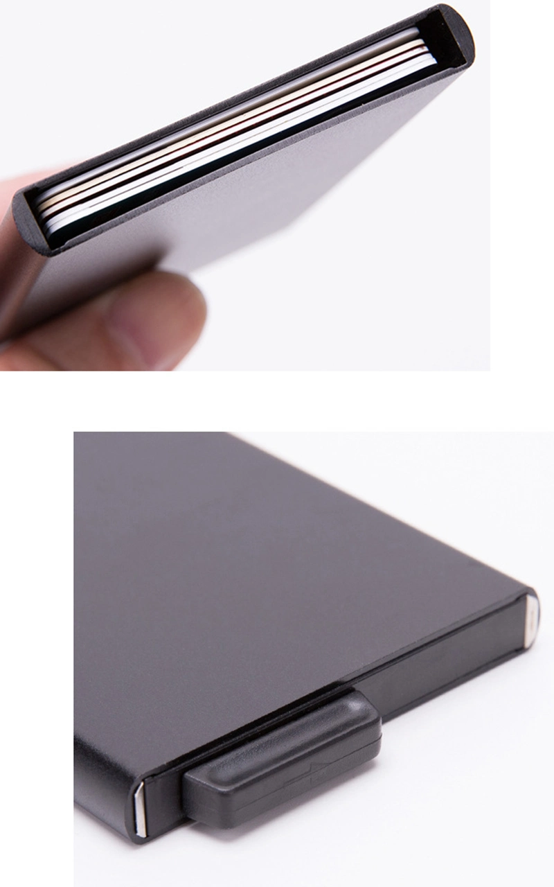 Slim Wallets Holder, Credit Card Holder, Card Box, Wallet with RFID Blocking, Aluminium Card Holder