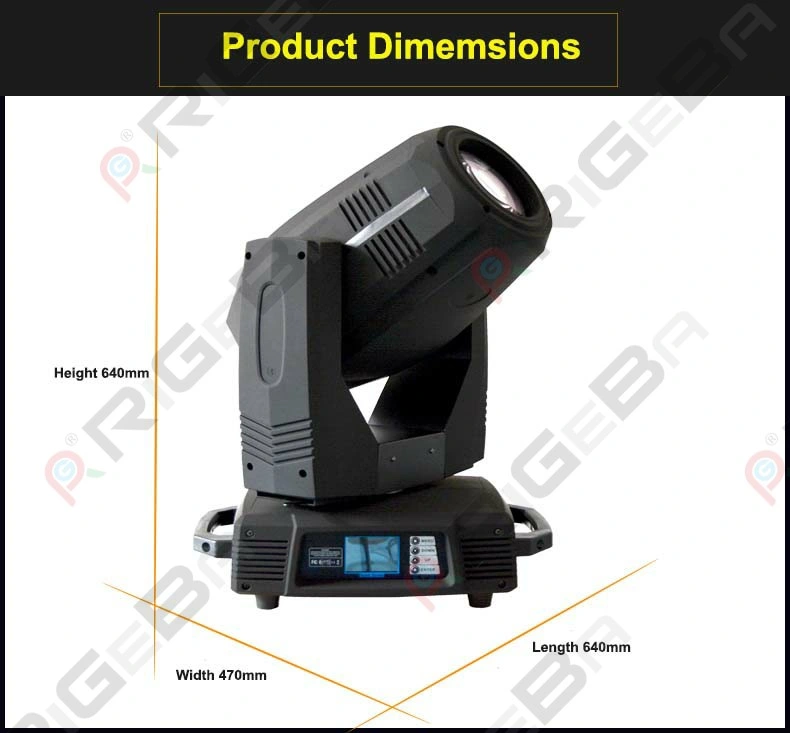 Rigeba Disco DJ Stage 350W Beam Spot Wash 3in1 17r Moving Head Lighting for Events
