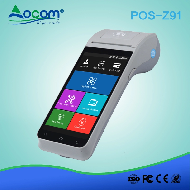 Android 9.0 Touch Screen 4G Handheld Mobile POS Terminal with Printer