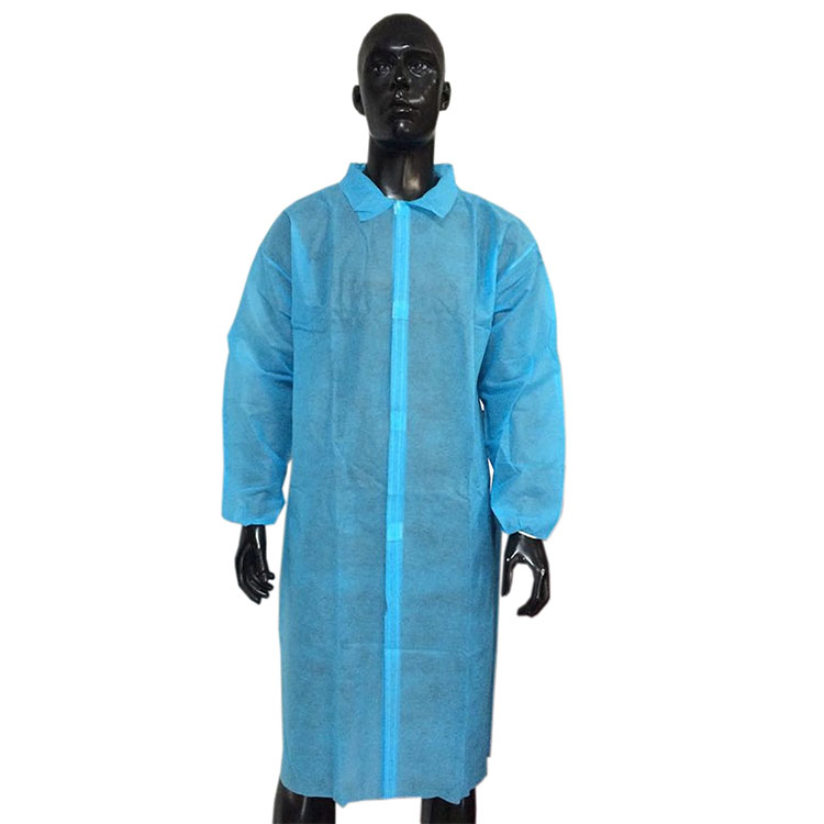 Factory Direct Sale Waterproof Disposable Nonwoven Lab Coat for Doctor One Time Use Lab Coats