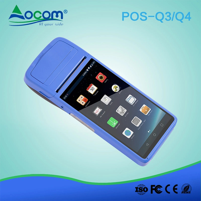 Lottery Android 6.0 OS Handheld Android POS with Printer