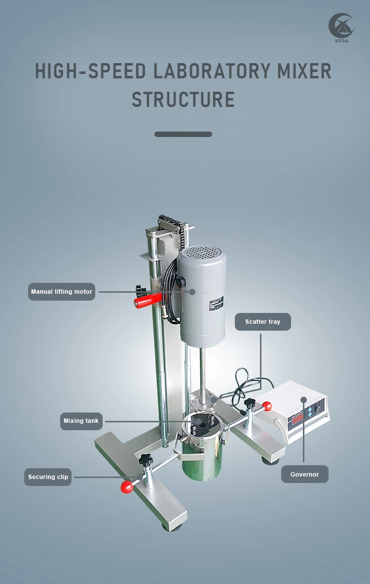 Lab High Speed Mixer Viscosity Liquid or Solid-Liquid Overhead Electric Stirrers