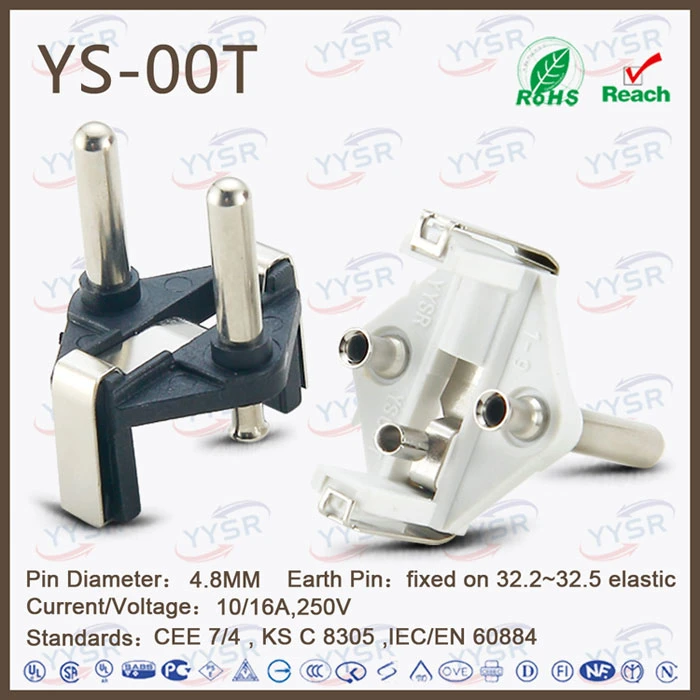 European Power Cord 2 Pin VDE Plug