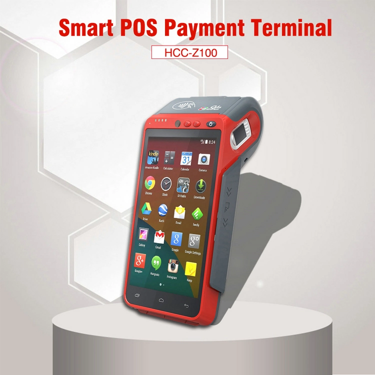 EMV PCI Android Based OS Biometric Fingerprint Payment POS Portable Cash Register (HCC-Z100)