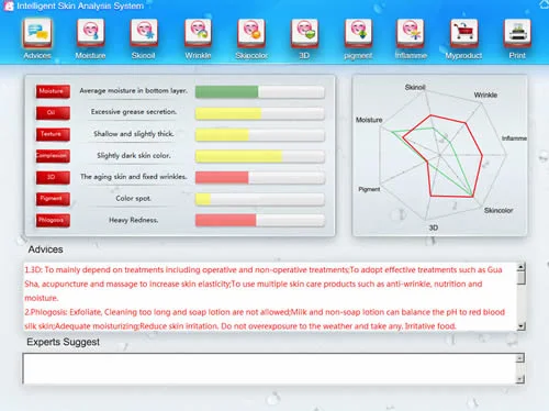 Handheld Skin and Hair Analysis Analyzer Machine Skin Analysis System