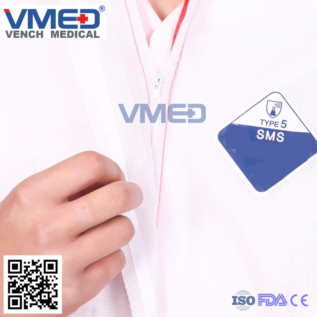 Lab Coat, Disposable SMS Lab Coat, Waterproof Lab Coat, Dispossable SMS Lab Coat, High Quality Lab Coat, Lab Coat with Cotton Knitted and Collar