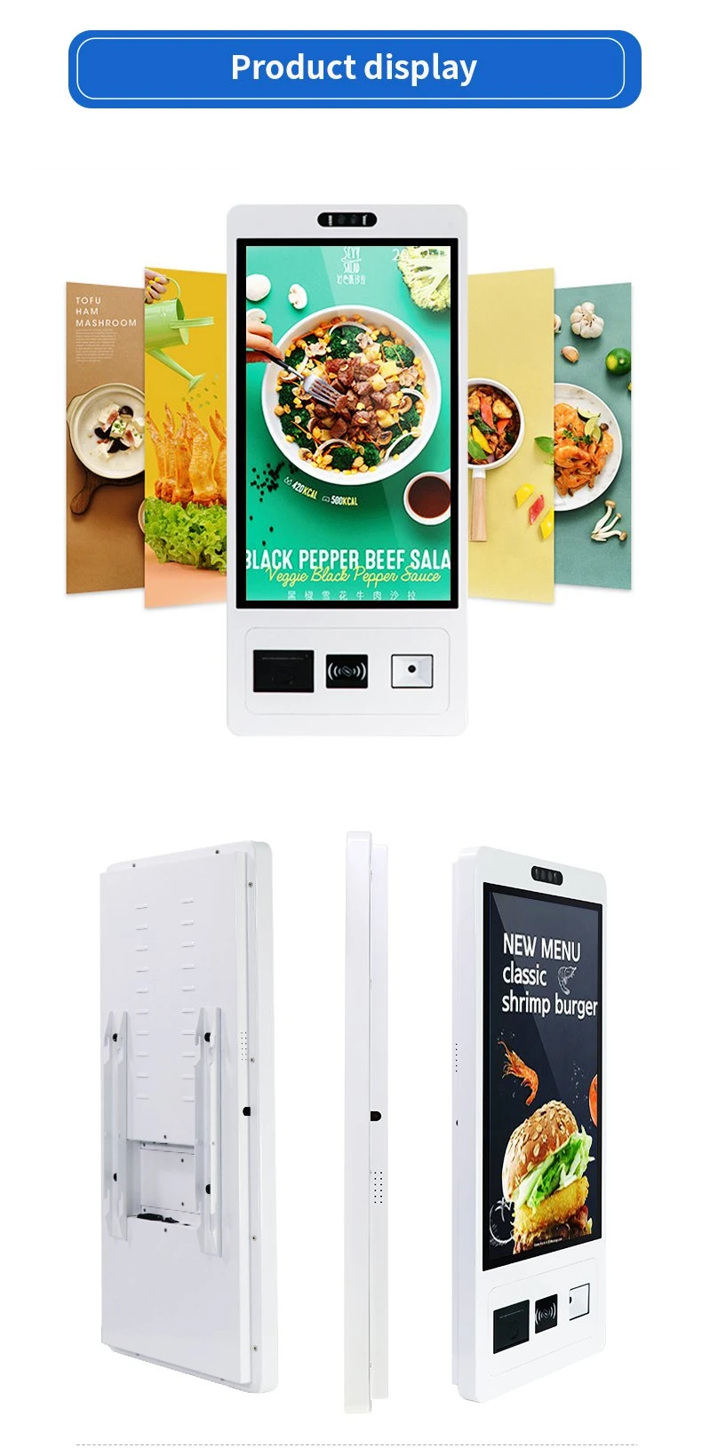 32 Inch Floor Stand Self Service Cinema Ticket Vending Machine Payment Credit Card Ordering Kiosk