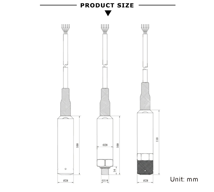 4-20mA River Water Level Sensor Anti-Corrosion Level Sensor for Sea Water