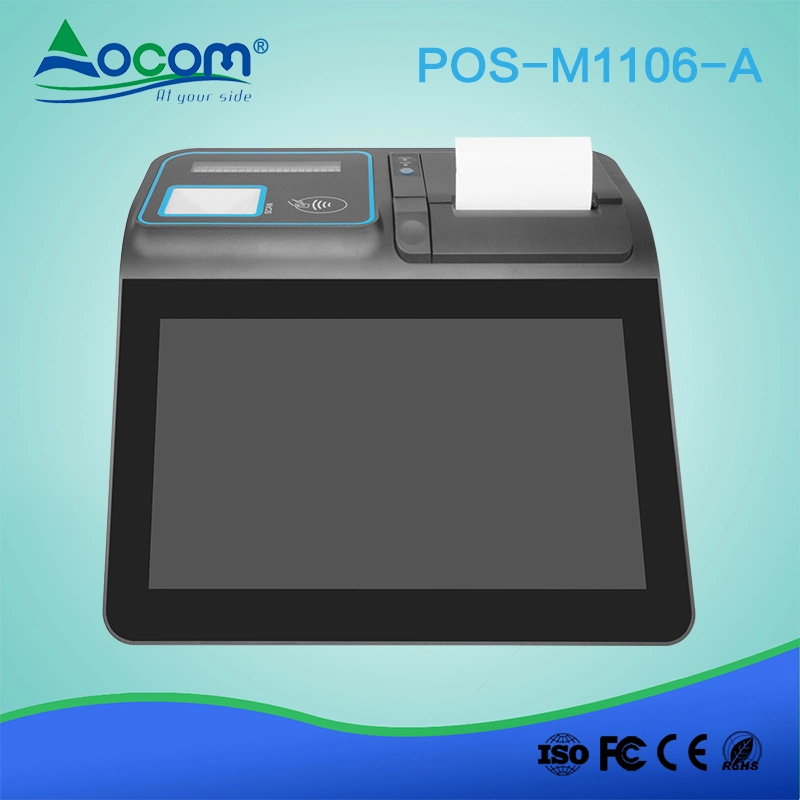 11 Inch Portable Touch Screen Cash Register Android Tablet POS System with Printer, Scanner Display RFID Msr and Battery Options