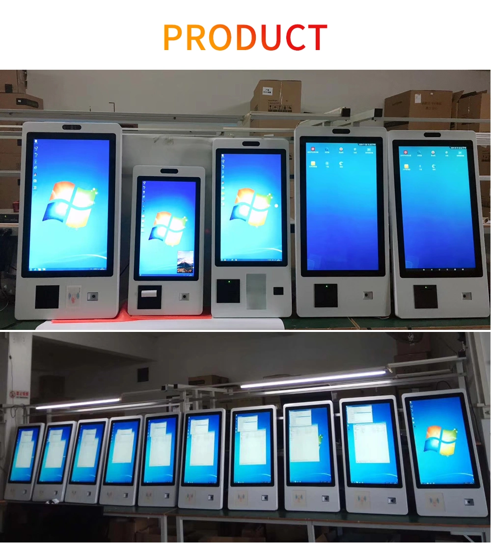 Touch Screen Restaurant Customer Self Pay Ordering Machine with Credit Card POS System