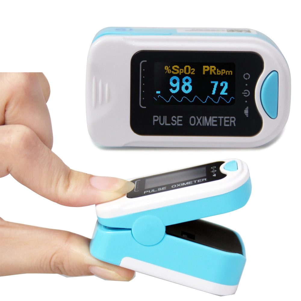 Professional Manufacturers Medical Cms50n OLED Color Display Oximetro Blood Oxygen Meter Finger Pulse Oximeter