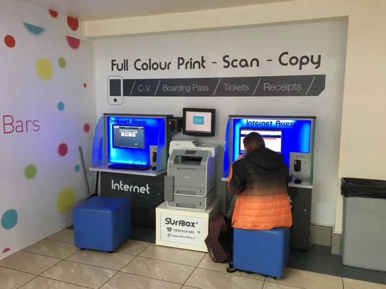 Telecom Self Service Payment Kiosk A4 Document Laser Printing ATM Banking Machine